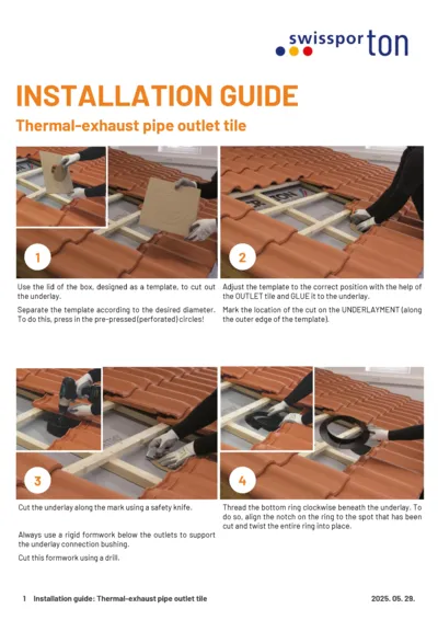 Installation guide Thermal exhaust outlet 2025 EN