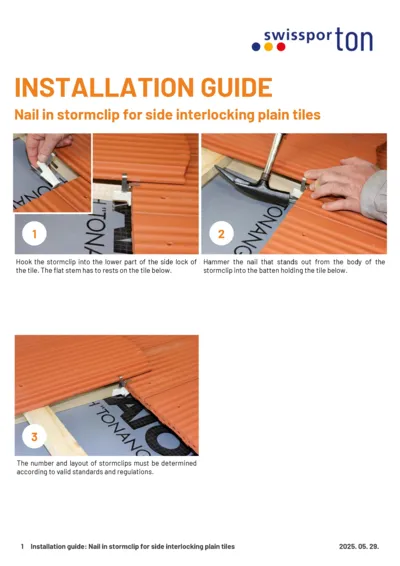 Installation guide Nail in stormclip Side interlocking tiles 2025 EN